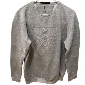 Crossover Culture Sweatshirt Mens M Crewneck Embossed Cotton Terry Basketball